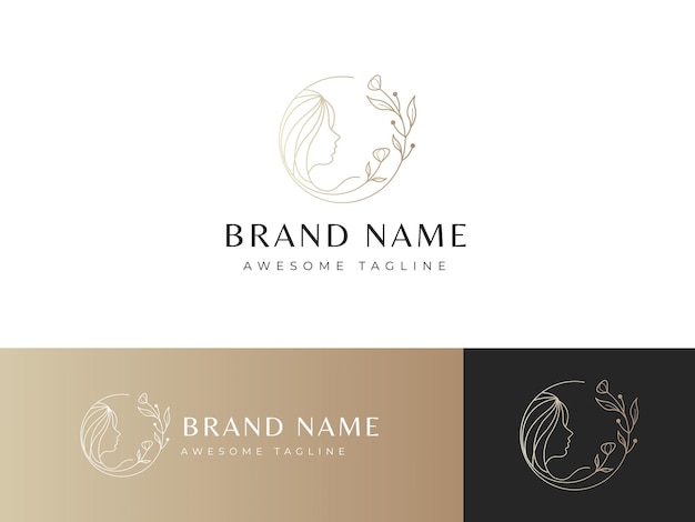 Plantilla de logotipo estético moderno para SPA y negocios de cosmética