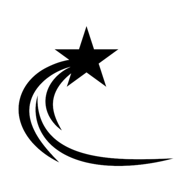 plantilla del logotipo de la estrella fugaz