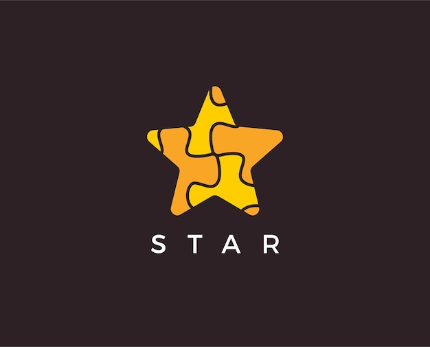 Plantilla de logotipo de estrella mínima