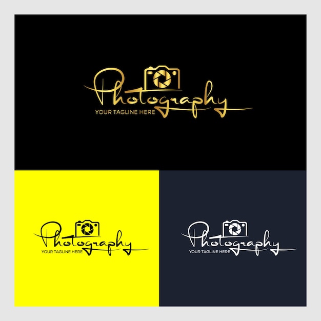 Plantilla de logotipo de estudio de fotografía fotógrafo foto empresa marca identidad corporativa