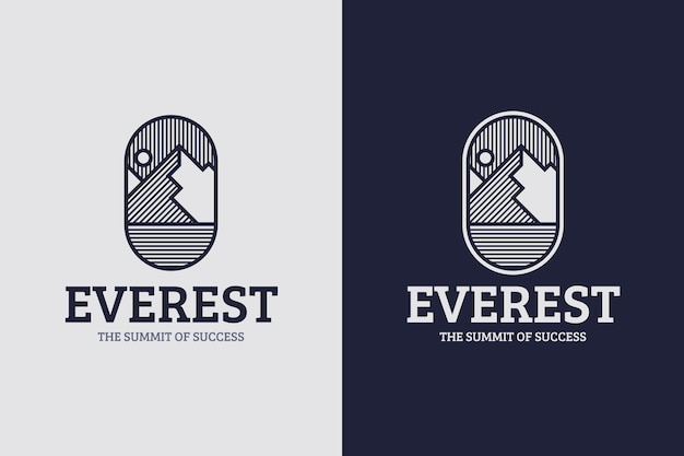 Plantilla de logotipo de everest de diseño plano