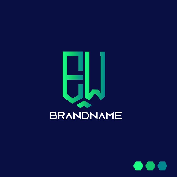 Vector plantilla de logotipo ew de letra inicial de monograma moderno