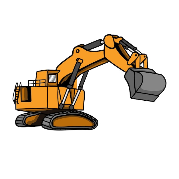 Plantilla de logotipo de excavadora. vector de logotipo de equipo pesado para empresa de construcción y minería.