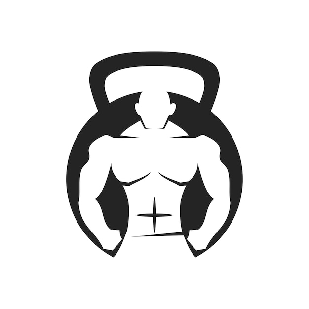 Plantilla de logotipo de fitness Ilustración de icono Identidad de marca Ilustración aislada y plana Gráfico vectorial