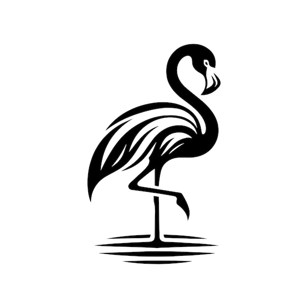 plantilla de logotipo de Flamingo icono de identidad de marca aislado gráfico vectorial abstracto