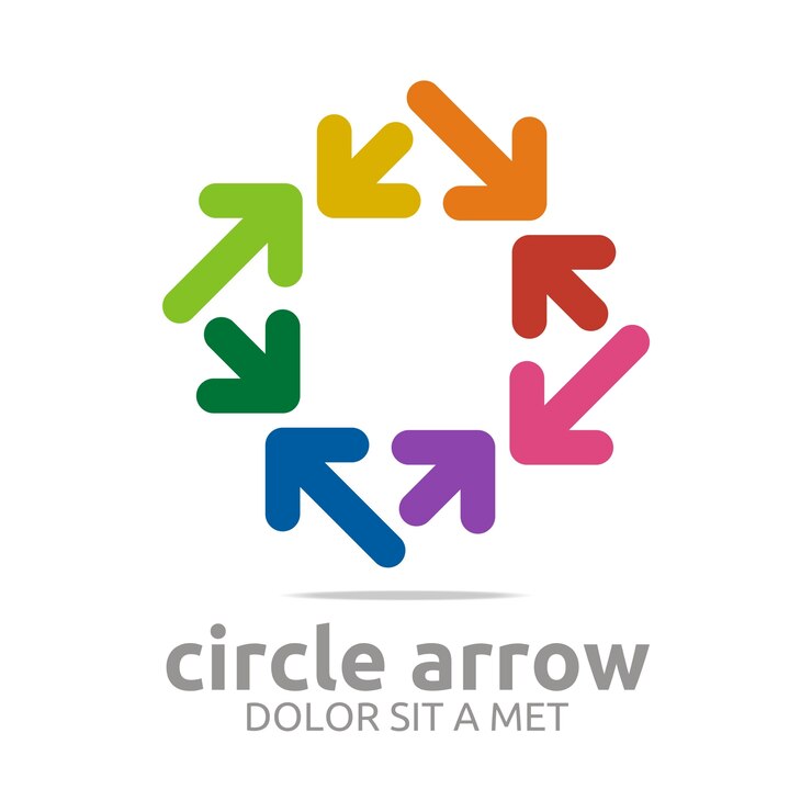 Vector plantilla de logotipo de flechas