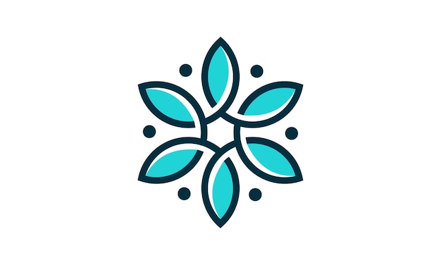 plantilla de logotipo de flor abstracta