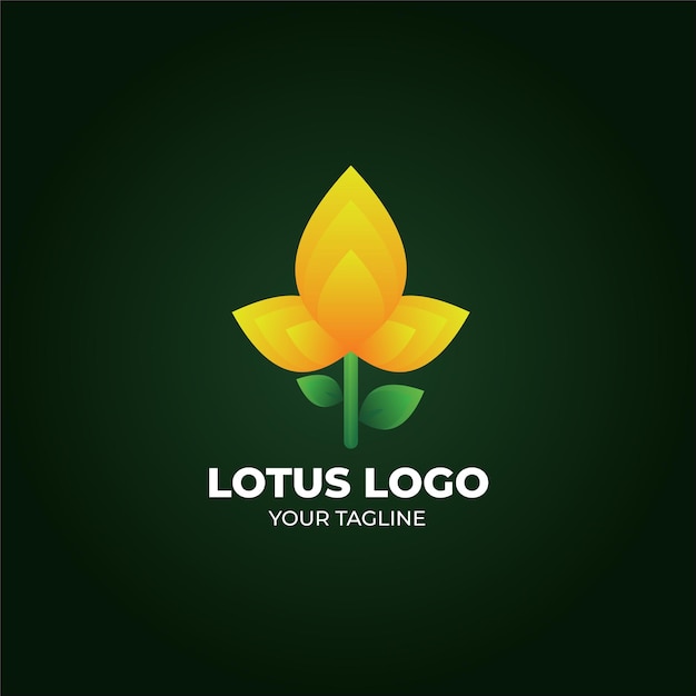 Plantilla de logotipo de flor de loto