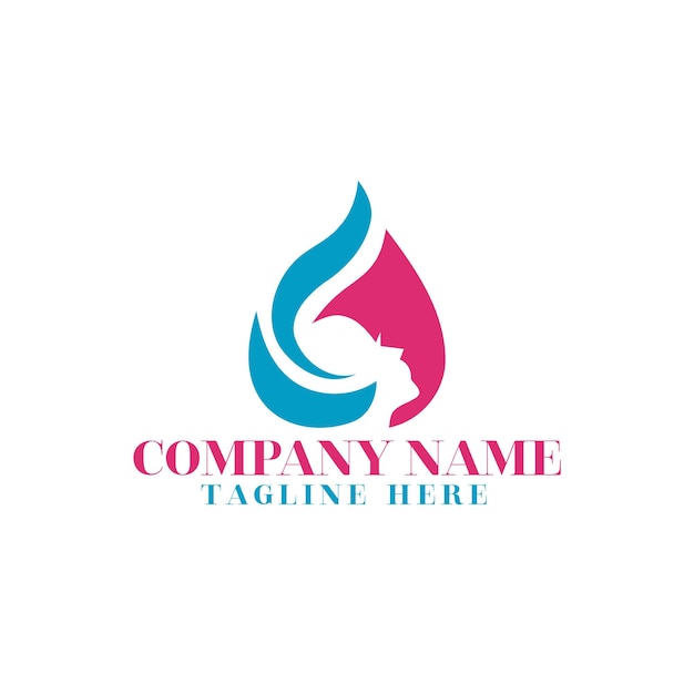 plantilla de logotipo floral de Vector Natural en un estilo elegante y minimalista