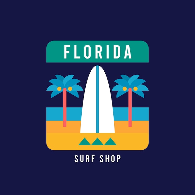 Vector plantilla de logotipo de florida de diseño plano