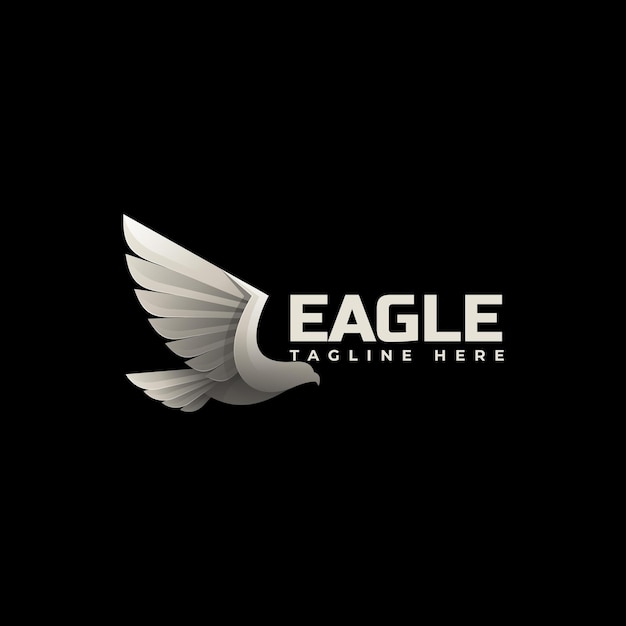 Plantilla de logotipo Flying Eagle Gradient Colorful Style