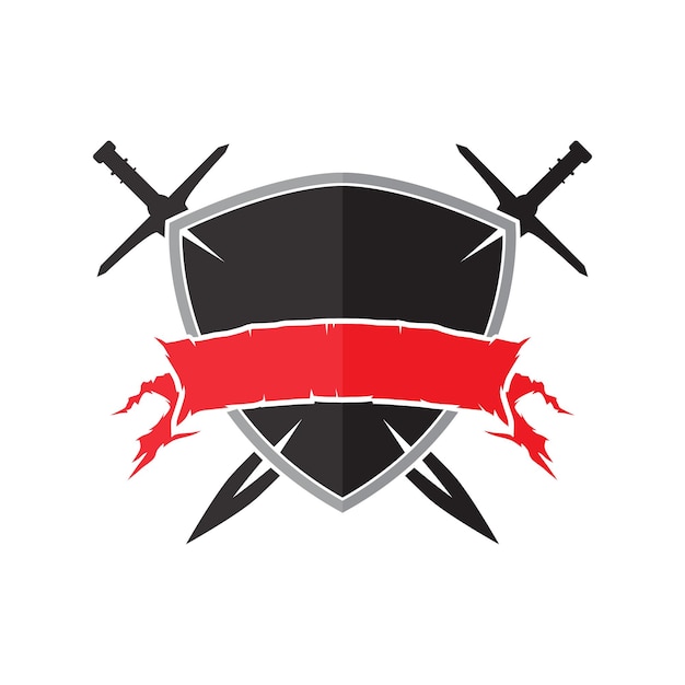plantilla de logotipo en forma de escudo en blanco logotipo de insignia en blanco de juego