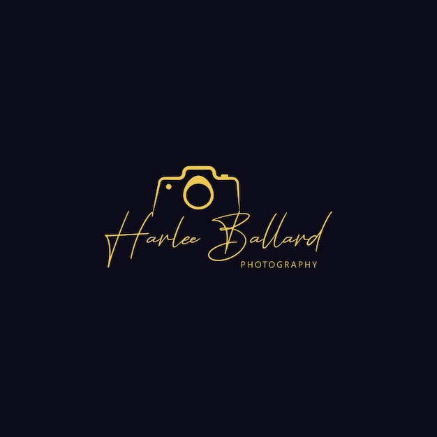 plantilla de logotipo de fotografía con cámara vectorial