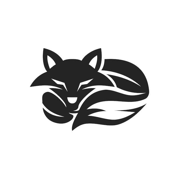 plantilla del logotipo de fox Ícono aislado Ilustración Identidad de la marca Abstracto Gráfico vectorial