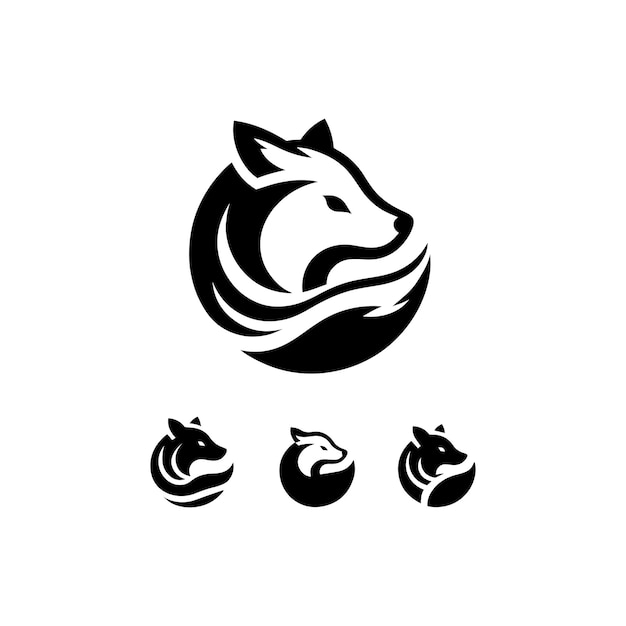 plantilla de logotipo de Fox identidad de marca aislada gráfico vectorial abstracto