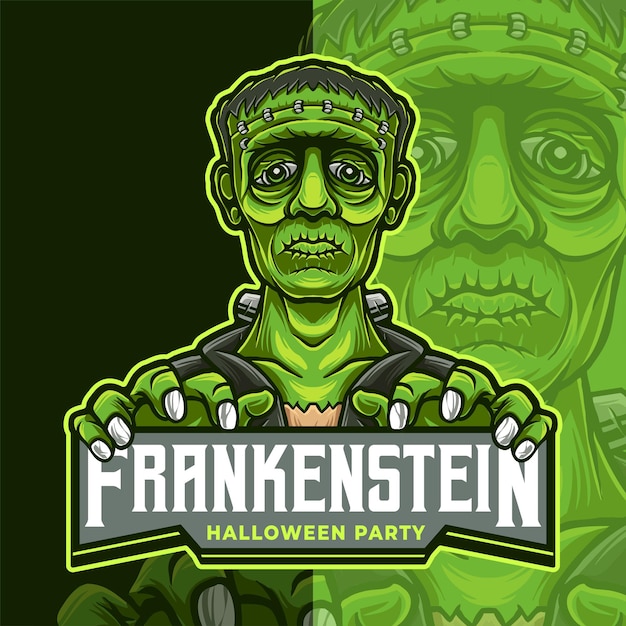 Plantilla de logotipo de Frankenstein Mascot Esport