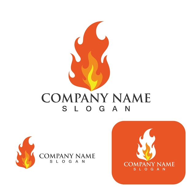 Plantilla De Logotipo De Fuego Llama Clipart Símbolo Icono Vector
