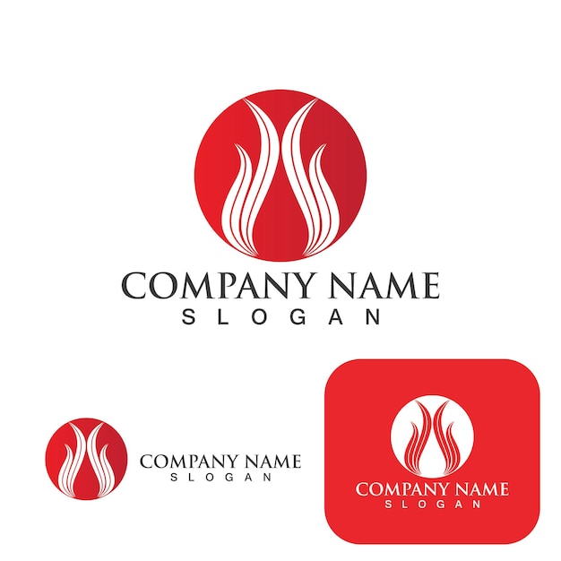 Plantilla De Logotipo De Fuego Llama Clipart Símbolo Icono Vector