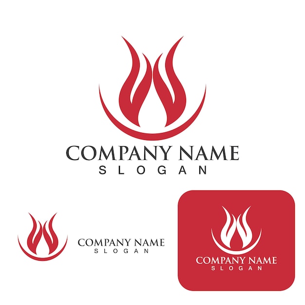 Plantilla De Logotipo De Fuego Llama Clipart Símbolo Icono Vector