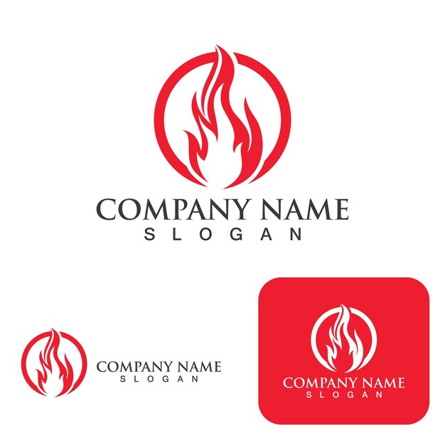 Plantilla De Logotipo De Fuego Llama Clipart Símbolo Icono Vector