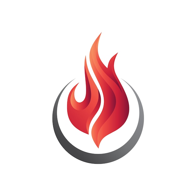Plantilla de logotipo de fuego