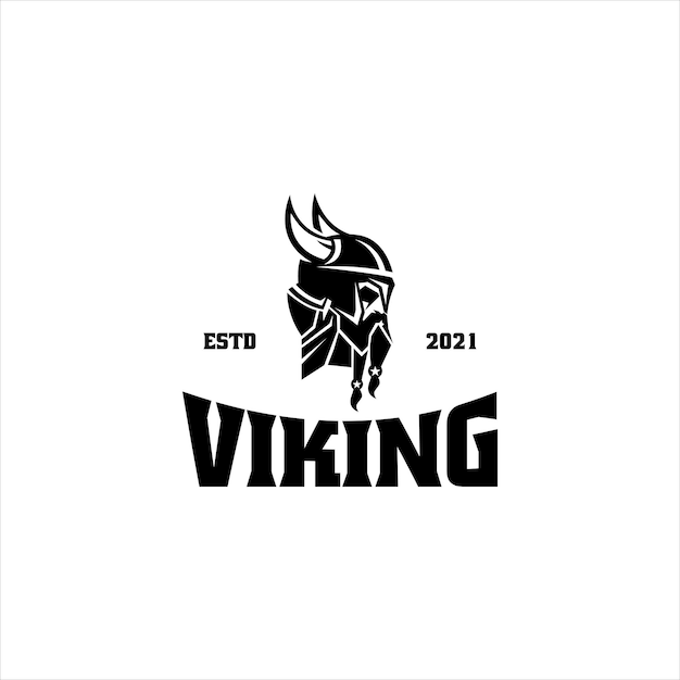 Plantilla de logotipo fuerte escandinavo vikingo