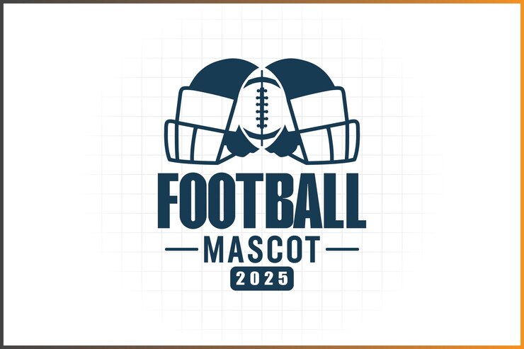 La plantilla del logotipo del fútbol americano El logotipo de la insignia El logotipo del balón de rugby