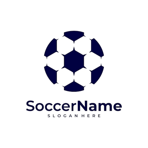 Plantilla de logotipo de fútbol moderno Vector de diseño de logotipo de fútbol