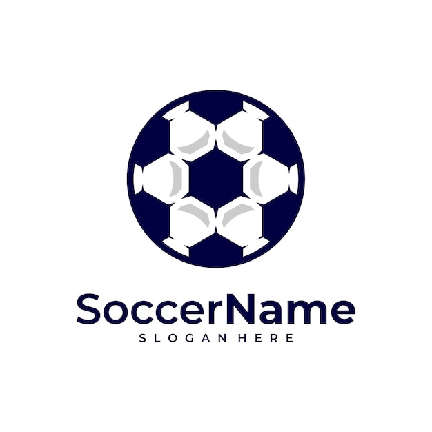 Plantilla de logotipo de fútbol moderno Vector de diseño de logotipo de fútbol