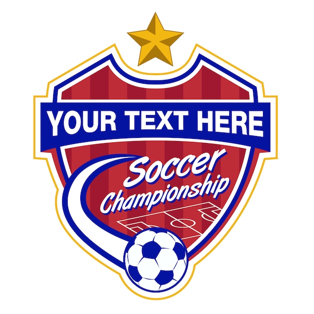 Vector plantilla de logotipo de fútbol