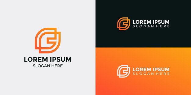 plantilla de logotipo G profesional minimalista