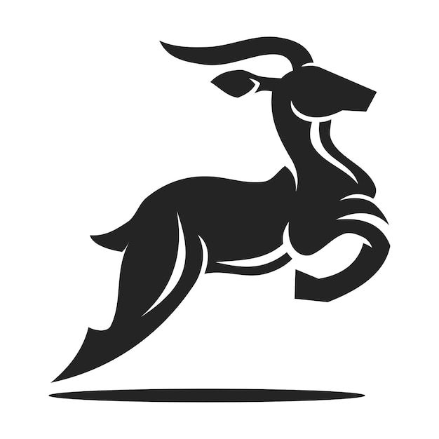 plantilla de logotipo de la gacela icono de identidad de marca aislado resumen gráfico vectorial