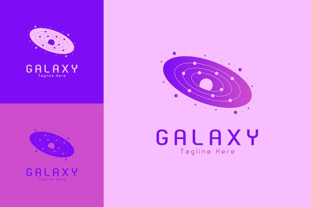 Plantilla de logotipo de galaxia creativa