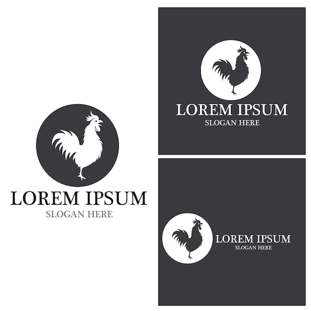 Plantilla del logotipo del gallo