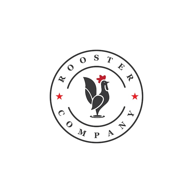 Plantilla de logotipo de gallo