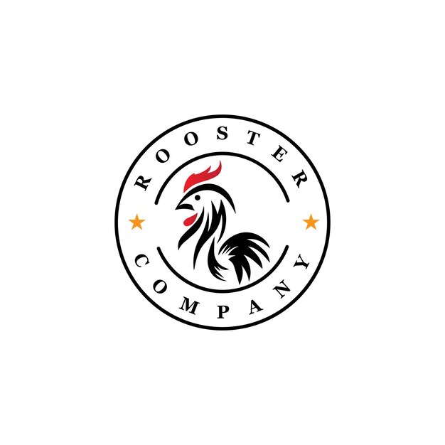 Plantilla del logotipo del gallo