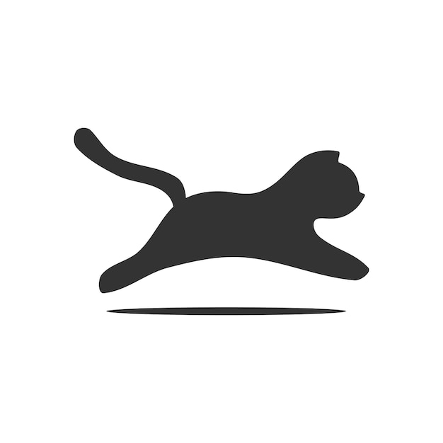 Plantilla de logotipo de gato Ilustración de icono Identidad de marca Ilustración aislada y plana Gráfico vectorial