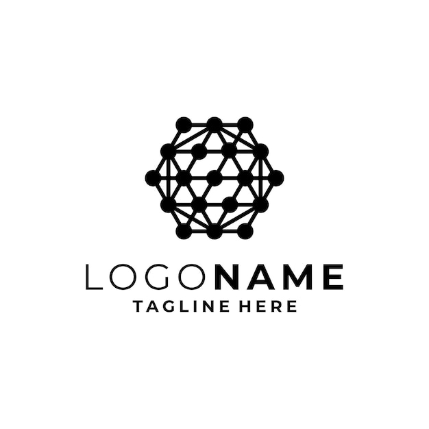 plantilla de logotipo geométrico moderno