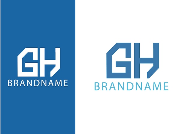 Plantilla de logotipo gh de letra inicial de monograma moderno