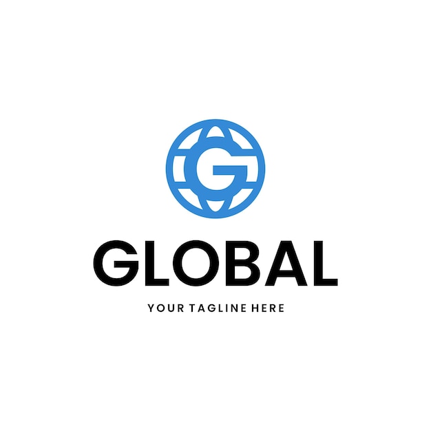 plantilla de logotipo global de letra G