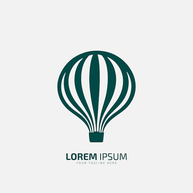 Plantilla de logotipo de globo de aire caliente Ilustración vectorial icono de globo de aire caliente