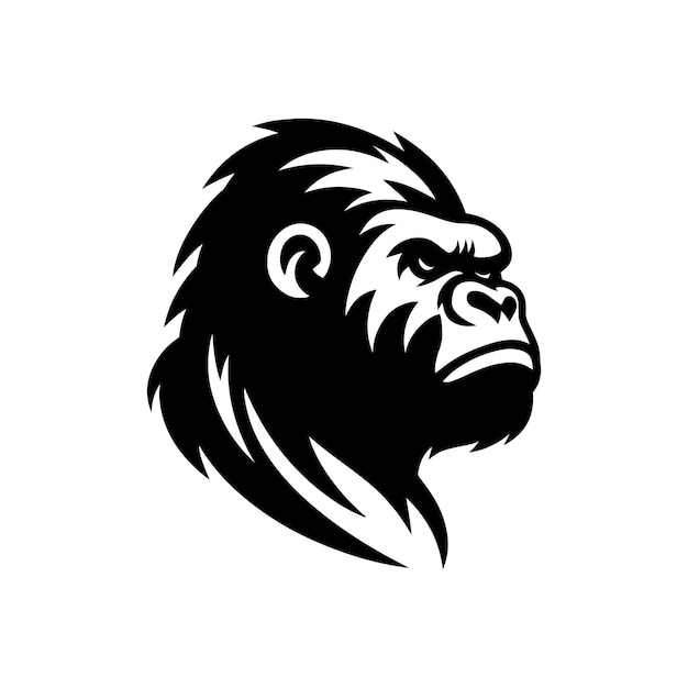 plantilla de logotipo de gorila icono de identidad de marca aislado gráfico vectorial abstracto