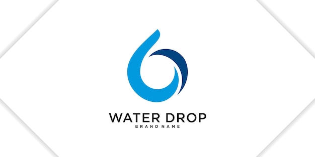 plantilla de logotipo de gota de agua icono de gota acuática