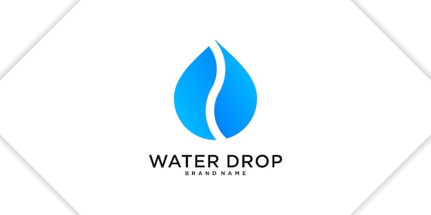 plantilla de logotipo de gota de agua icono de gota acuática