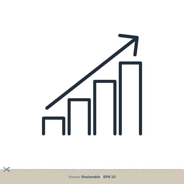 Plantilla de logotipo de gráfico de acciones de finanzas Diseño de ilustración vectorial de bolsa de valores Vector EPS 10