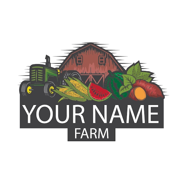 Vector plantilla de logotipo de granja