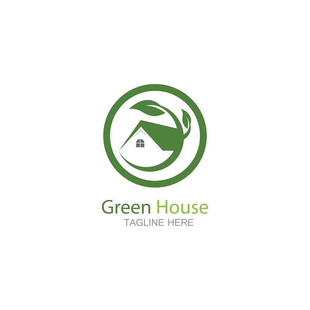 Plantilla de logotipo de green house