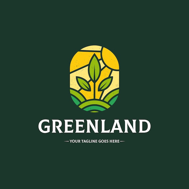 Vector plantilla de logotipo de green land