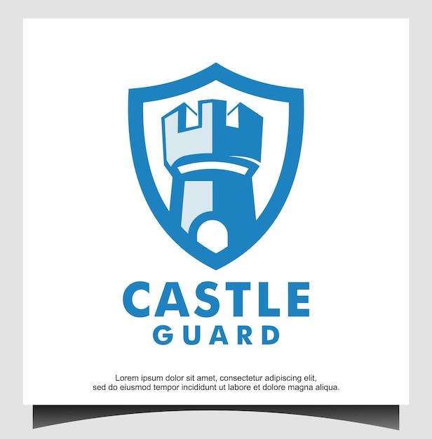 Plantilla de logotipo de guardia del castillo