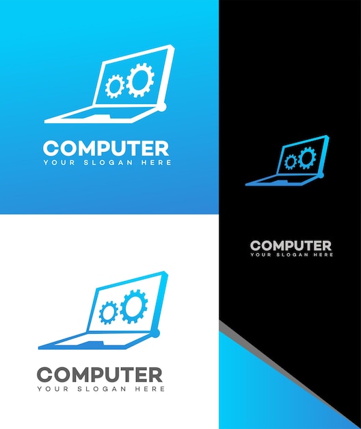 plantilla de logotipo de hardware de computadora